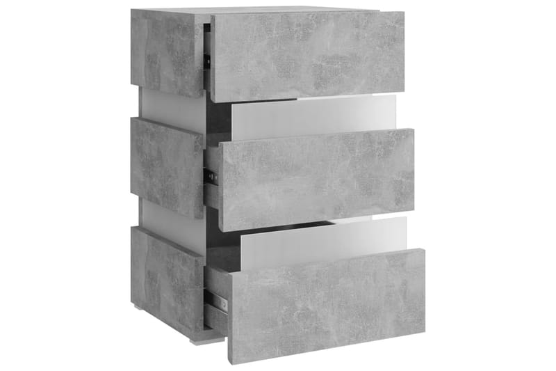 Sängskåp LED betonggrå 45x35x67 cm spånskiva - Grå - Möbler - Bord & matgrupper - Avlastningsbord - Sängbord & nattduksbord