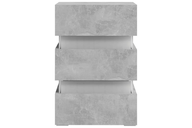 Sängskåp LED betonggrå 45x35x67 cm spånskiva - Grå - Möbler - Bord & matgrupper - Avlastningsbord - Sängbord & nattduksbord