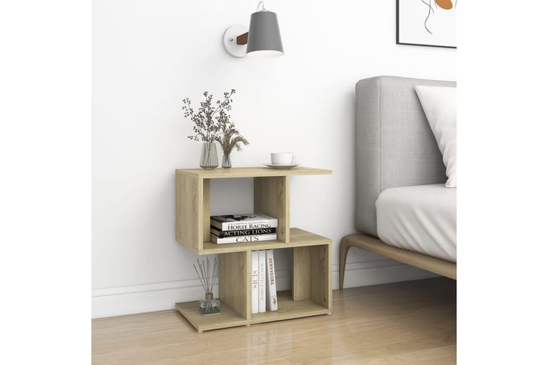 Sängskåp sonoma-ek 50x30x51,5 cm spånskiva - Brun - Möbler - Bord & matgrupper - Avlastningsbord - Sängbord & nattduksbord