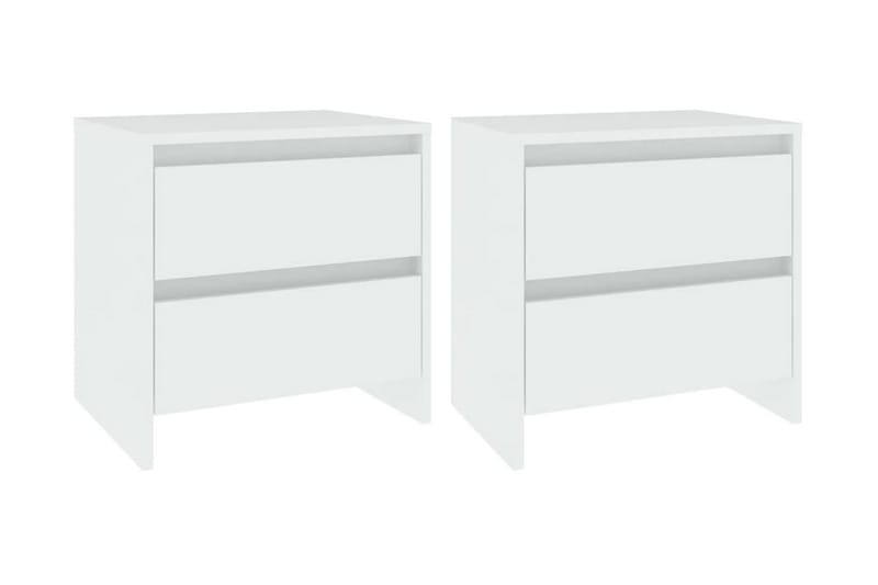 Sängskåp vit 2 st 45x34,5x44,5 cm spånskiva - Vit - Möbler - Bord & matgrupper - Avlastningsbord - Sängbord & nattduksbord