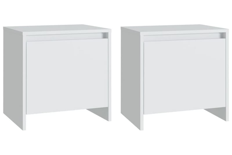 Sängskåp vit 2 st 45x34x44,5 cm spånskiva - Vit - Möbler - Bord & matgrupper - Avlastningsbord - Sängbord & nattduksbord