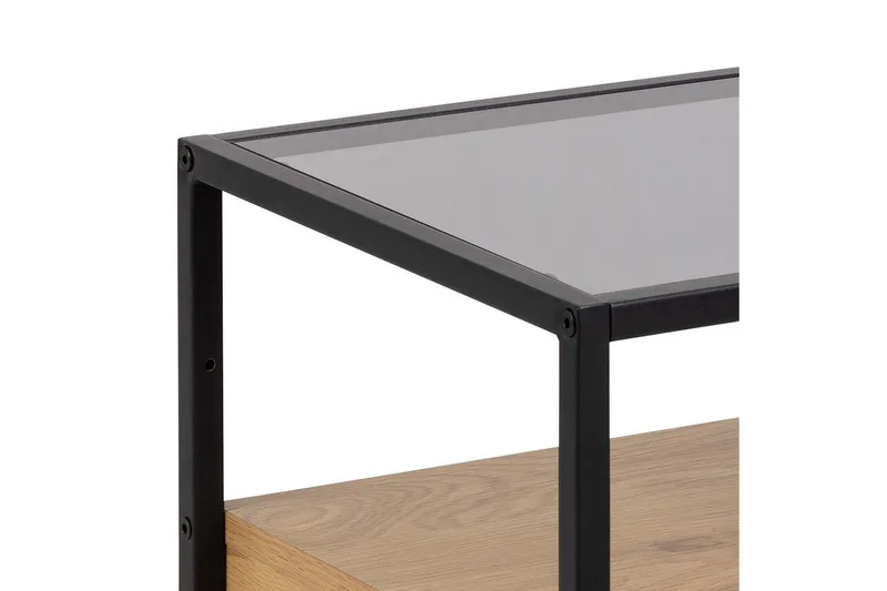 Sakila Sängbord 35 cm i Glas med Ekutseende, Förvaring med Låda - Natur - Möbler - Bord & matgrupper - Avlastningsbord - Sängbord & nattduksbord