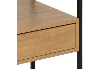 Sakila Sängbord 35 cm i Glas med Ekutseende, Förvaring med Låda - Natur - Möbler - Bord & matgrupper - Avlastningsbord - Sängbord & nattduksbord