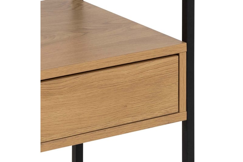 Sakila Sängbord 35 cm i Glas med Ekutseende, Förvaring med Låda - Natur - Möbler - Bord & matgrupper - Avlastningsbord - Sängbord & nattduksbord