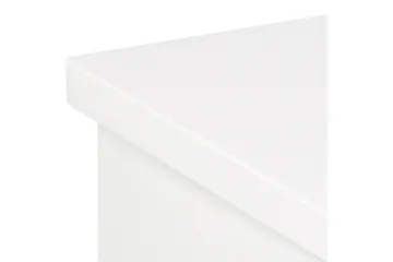 Salmani Vägghängt Sängbord med Förvaring och Lådor i Trä med Metallstativ - Vit - Möbler - Bord & matgrupper - Avlastningsbord - Sängbord & nattduksbord