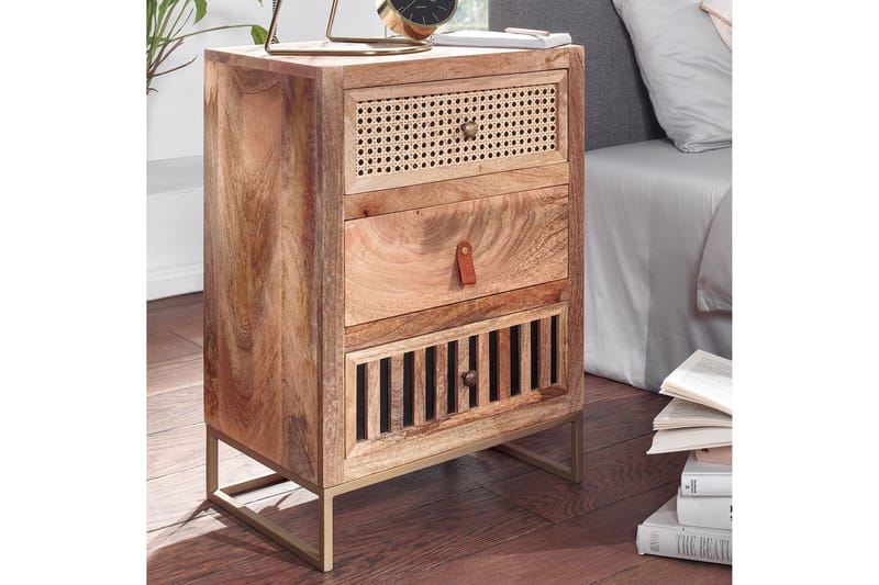 Seddik Sängbord 30 cm Rektangulär - Brun - Möbler - Bord & matgrupper - Avlastningsbord - Sängbord & nattduksbord