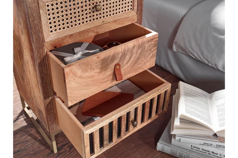 Seddik Sängbord 30 cm Rektangulär - Brun - Möbler - Bord & matgrupper - Avlastningsbord - Sängbord & nattduksbord