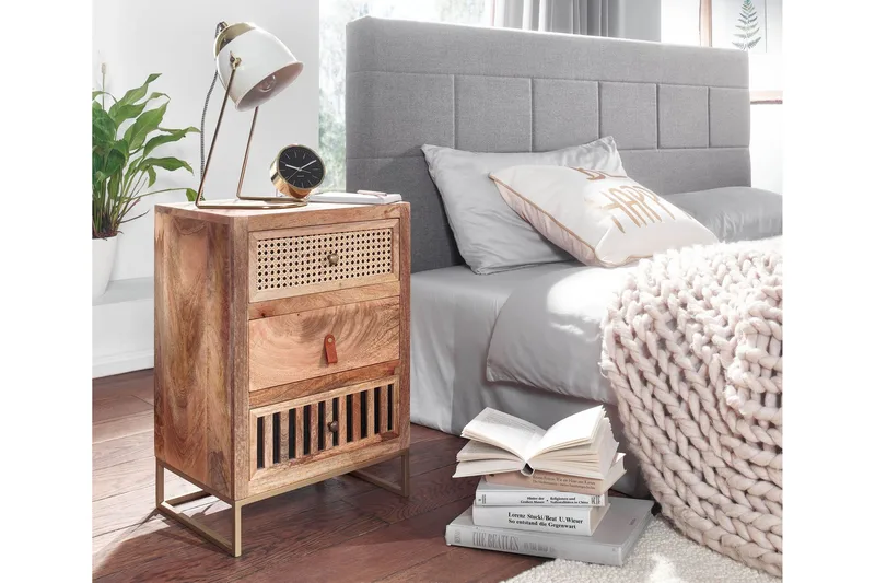 Seddik Sängbord 30 cm Rektangulär - Brun - Möbler - Bord & matgrupper - Avlastningsbord - Sängbord & nattduksbord