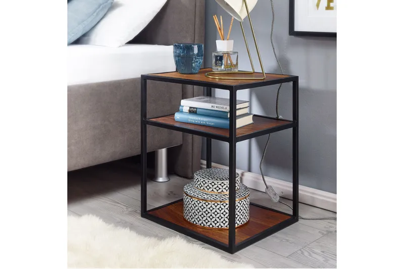 Seddik Sängbord 35 cm Rektangulär - Brun - Möbler - Bord & matgrupper - Avlastningsbord - Sängbord & nattduksbord