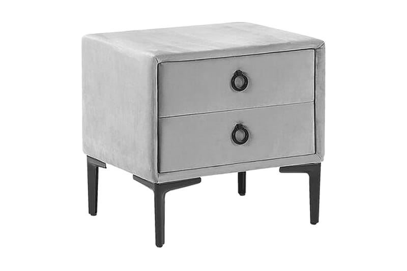 Sezanne Sängbord 44 cm - Sammet/Grå - Möbler - Bord & matgrupper - Avlastningsbord - Sängbord & nattduksbord