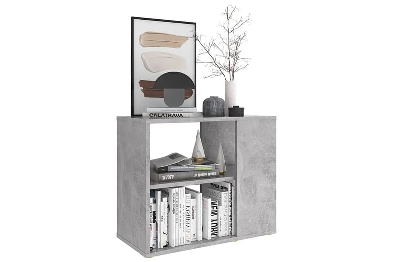 Sidoskåp betonggrå 60x30x50 cm spånskiva - Grå - Möbler - Bord & matgrupper - Avlastningsbord - Sängbord & nattduksbord