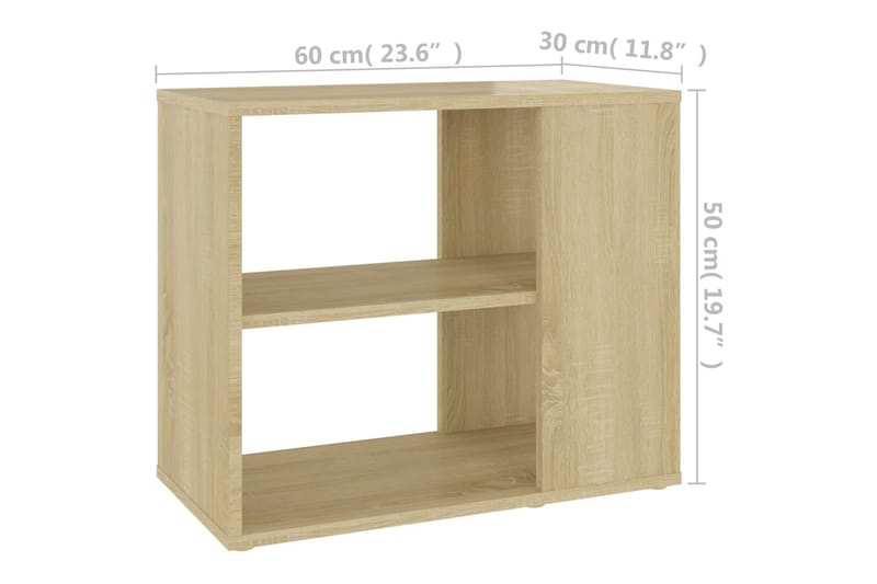 Sidoskåp sonoma-ek 60x30x50 cm spånskiva - Brun - Möbler - Bord & matgrupper - Avlastningsbord - Sängbord & nattduksbord