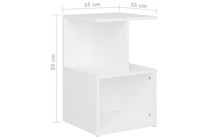 Sidoskåp vit 35x35x55 cm spånskiva - Vit - Möbler - Bord & matgrupper - Avlastningsbord - Sängbord & nattduksbord