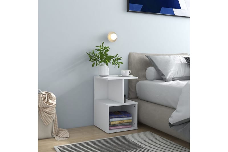 Sidoskåp vit 35x35x55 cm spånskiva - Vit - Möbler - Bord & matgrupper - Avlastningsbord - Sängbord & nattduksbord