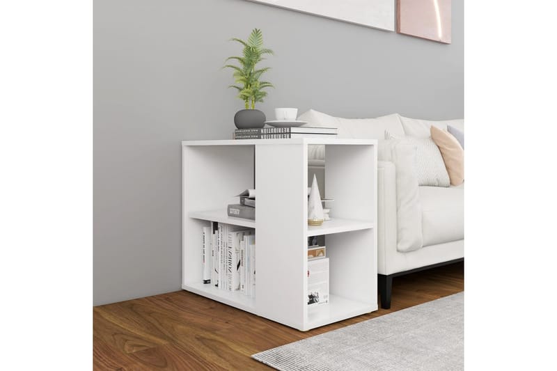 Sidoskåp vit 60x30x50 cm spånskiva - Vit - Möbler - Bord & matgrupper - Avlastningsbord - Sängbord & nattduksbord
