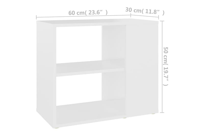 Sidoskåp vit 60x30x50 cm spånskiva - Vit - Möbler - Bord & matgrupper - Avlastningsbord - Sängbord & nattduksbord