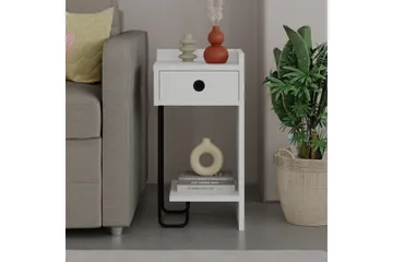 Sirius Sängbord 32x30 cm Vit - Hanah Home - Möbler - Bord & matgrupper - Avlastningsbord - Sängbord & nattduksbord