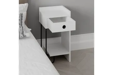 Sirius Sängbord 32x30 cm Vit - Hanah Home - Möbler - Bord & matgrupper - Avlastningsbord - Sängbord & nattduksbord