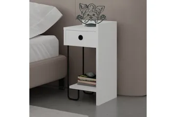Sirius Sängbord 32x30 cm Vit - Hanah Home - Möbler - Bord & matgrupper - Avlastningsbord - Sängbord & nattduksbord