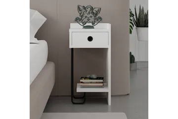 Sirius Sängbord 32x30 cm Vit - Hanah Home - Möbler - Bord & matgrupper - Avlastningsbord - Sängbord & nattduksbord