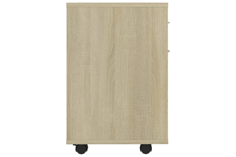 Skåp med hjul sonoma-ek 45x38x54 cm spånskiva - Brun - Möbler - Bord & matgrupper - Avlastningsbord - Sängbord & nattduksbord