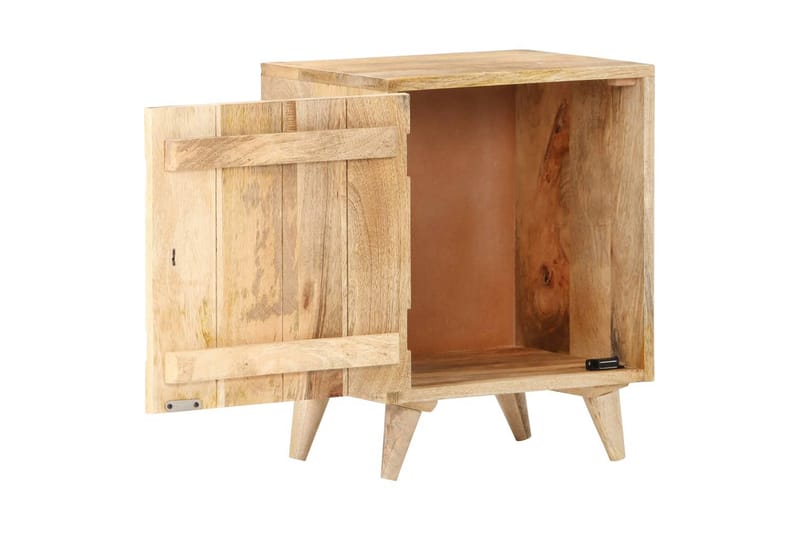 Snidat sängbord 40x30x50 cm massivt mangoträ - Brun - Möbler - Bord & matgrupper - Avlastningsbord - Sängbord & nattduksbord