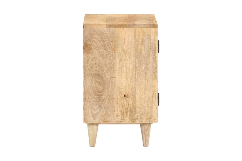 Snidat sängbord 40x30x50 cm massivt mangoträ - Brun - Möbler - Bord & matgrupper - Avlastningsbord - Sängbord & nattduksbord