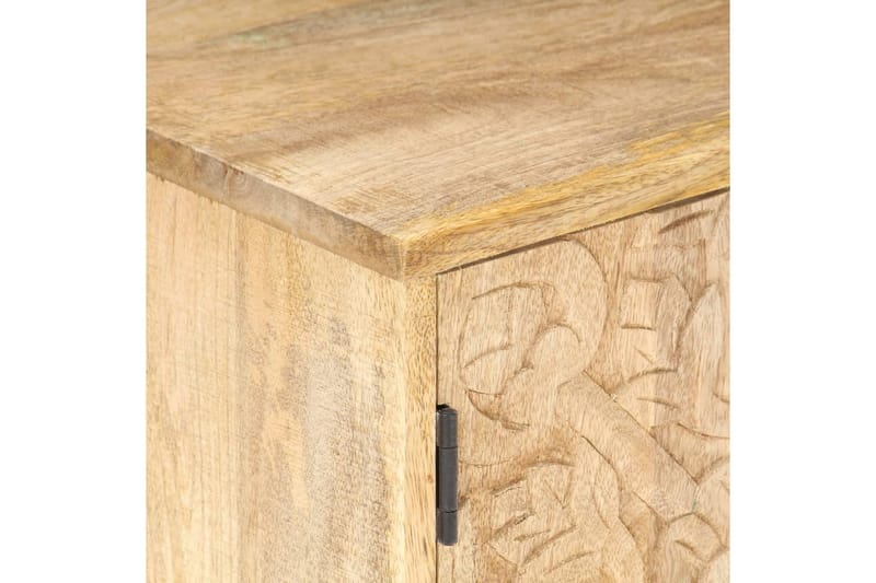 Snidat sängbord 40x30x50 cm massivt mangoträ - Brun - Möbler - Bord & matgrupper - Avlastningsbord - Sängbord & nattduksbord