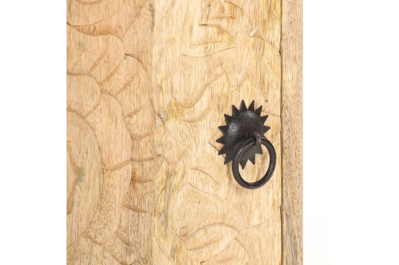 Snidat sängbord 40x30x50 cm massivt mangoträ - Brun - Möbler - Bord & matgrupper - Avlastningsbord - Sängbord & nattduksbord