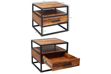 Steinbach Sängbord 50 cm med Förvaring Låda + Hylla - Möbler - Bord & matgrupper - Avlastningsbord - Sängbord & nattduksbord