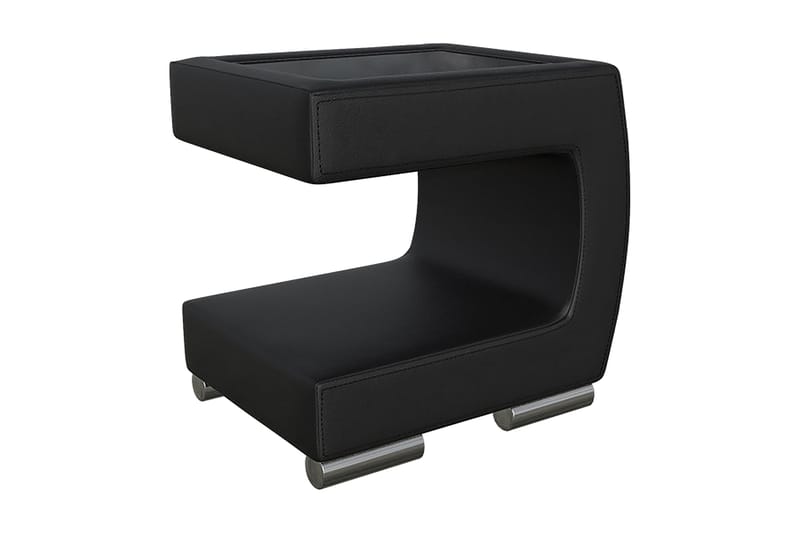 Stoliv Sängbord 43 cm Höger - Ecoläder/Svart - Sängbord & nattduksbord