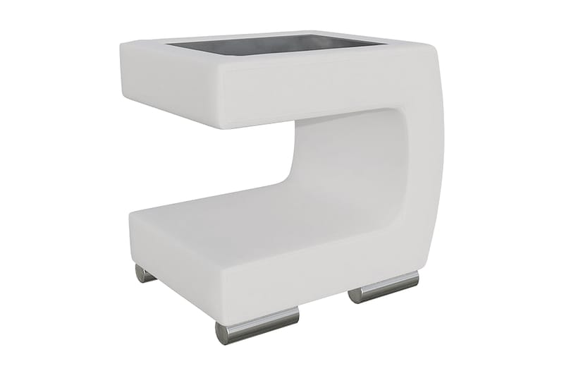 Stoliv Sängbord 43 cm Höger - Ecoläder/Vit - Sängbord & nattduksbord