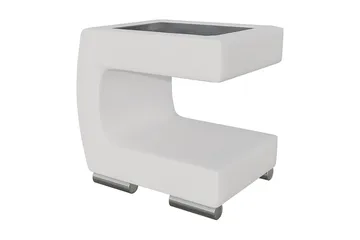 Stoliv Sängbord 43 cm Vänster - Ecoläder/Vit - Möbler - Bord & matgrupper - Avlastningsbord - Sängbord & nattduksbord