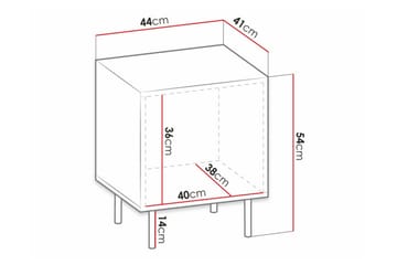 Strontian Sängbord 44 cm Scandinavian Choice White - Möbler - Bord & matgrupper - Avlastningsbord - Sängbord & nattduksbord