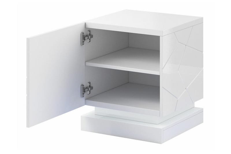 Strontian Sängbord 46 cm med Förvaring och Hyllor i Trä - Svart - Möbler - Bord & matgrupper - Avlastningsbord - Sängbord & nattduksbord