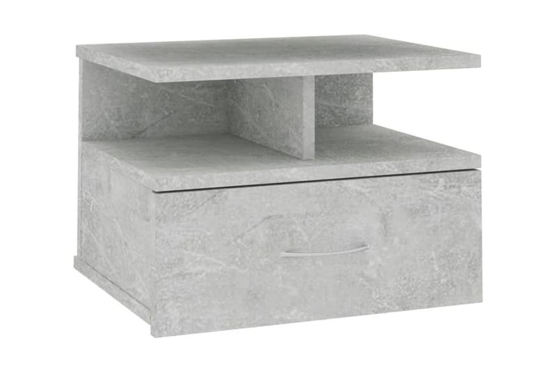 Svävande sängbord 2 st betonggrå 40x31x27 cm spånskiva - Grå - Möbler - Bord & matgrupper - Avlastningsbord - Sängbord & nattduksbord