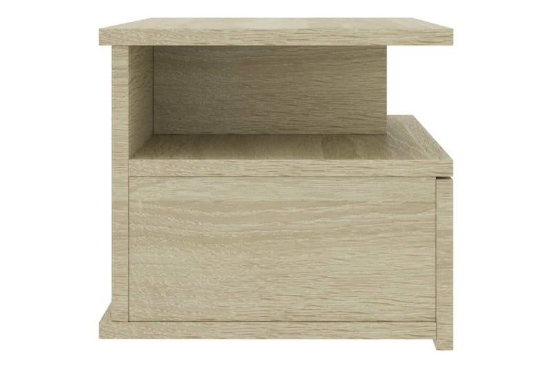 Svävande sängbord 2 st sonoma-ek 40x31x27 cm spånskiva - Brun - Möbler - Bord & matgrupper - Avlastningsbord - Sängbord & nattduksbord