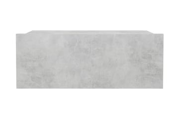 Svävande sängbord betonggrå 40x30x15 cm spånskiva