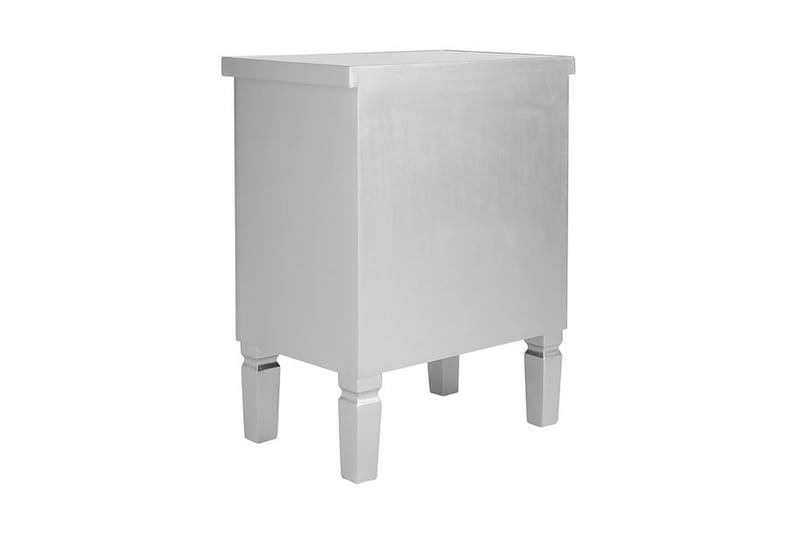 Tigy Sängbord 49 cm med Förvaring 2 Lådor - Glas/Silver - Möbler - Bord & matgrupper - Avlastningsbord - Sängbord & nattduksbord