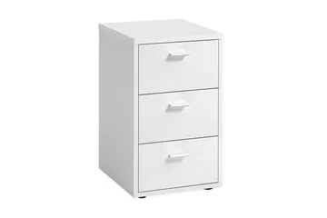 Virginia Sängbord 35 cm med Förvaring 3 Lådor - Extra Vit - Möbler - Bord & matgrupper - Avlastningsbord - Sängbord & nattduksbord
