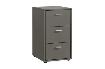Virginia Sängbord 35 cm med Förvaring 3 Lådor - Grå - Möbler - Bord & matgrupper - Avlastningsbord - Sängbord & nattduksbord