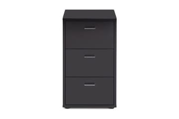 Virginia Sängbord 35 cm med Förvaring 3 Lådor - Grå/Svart - Möbler - Bord & matgrupper - Avlastningsbord - Sängbord & nattduksbord
