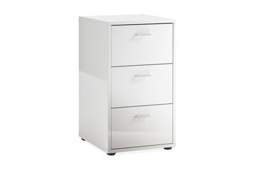Virginia Up Sängbord 35 cm med Förvaring 3 Lådor - Vit - Möbler - Bord & matgrupper - Avlastningsbord - Sängbord & nattduksbord