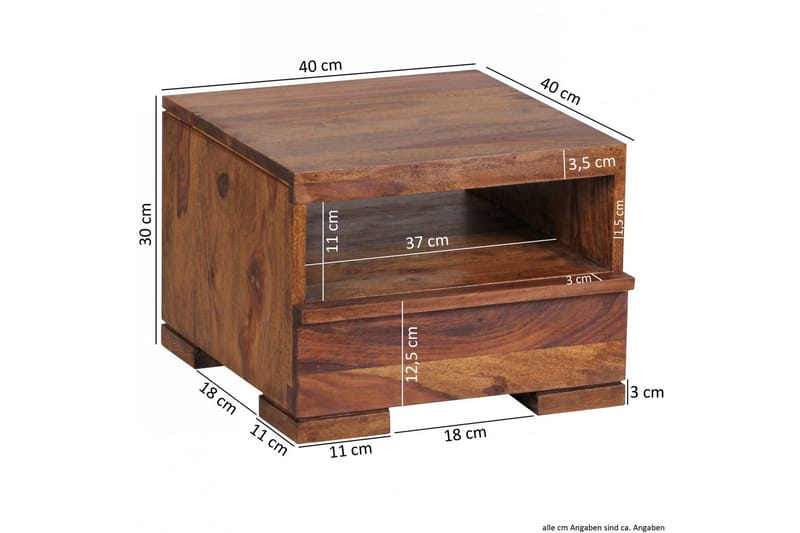 Werdebaugh Sängbord 40 cm - Trä/natur - Möbler - Bord & matgrupper - Avlastningsbord - Sängbord & nattduksbord
