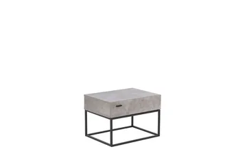 Zygmont Sängbord 55 cm med Lådor i Trä - Grå - Möbler - Bord & matgrupper - Avlastningsbord - Sängbord & nattduksbord
