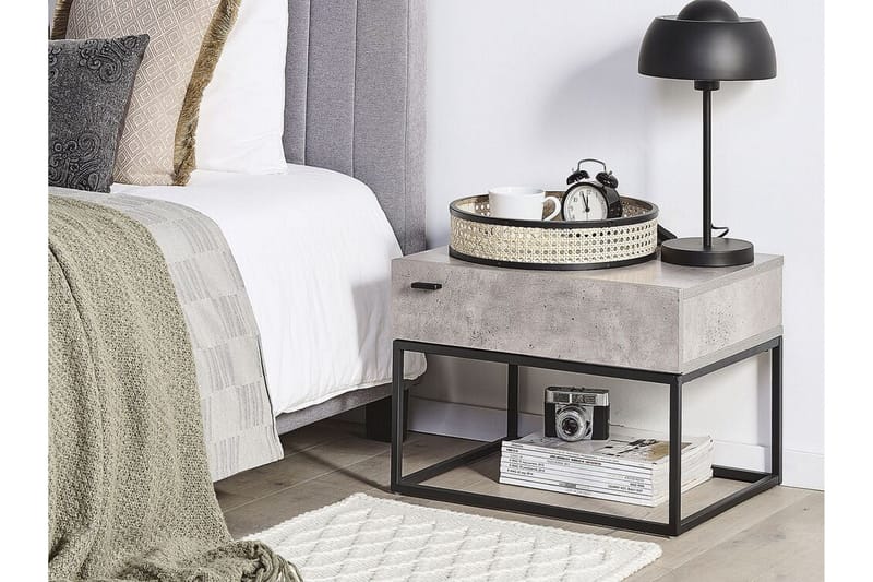 Zygmont Soffbord 55 cm - Grå - Möbler - Bord & matgrupper - Avlastningsbord - Sängbord & nattduksbord