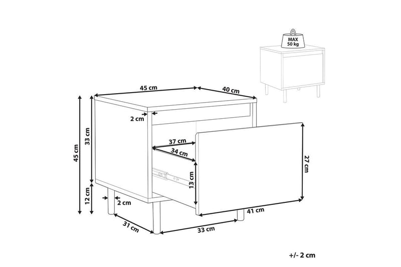 Sängbord Nikea - Möbler - Bord & matgrupper - Avlastningsbord - Sängbord & nattduksbord