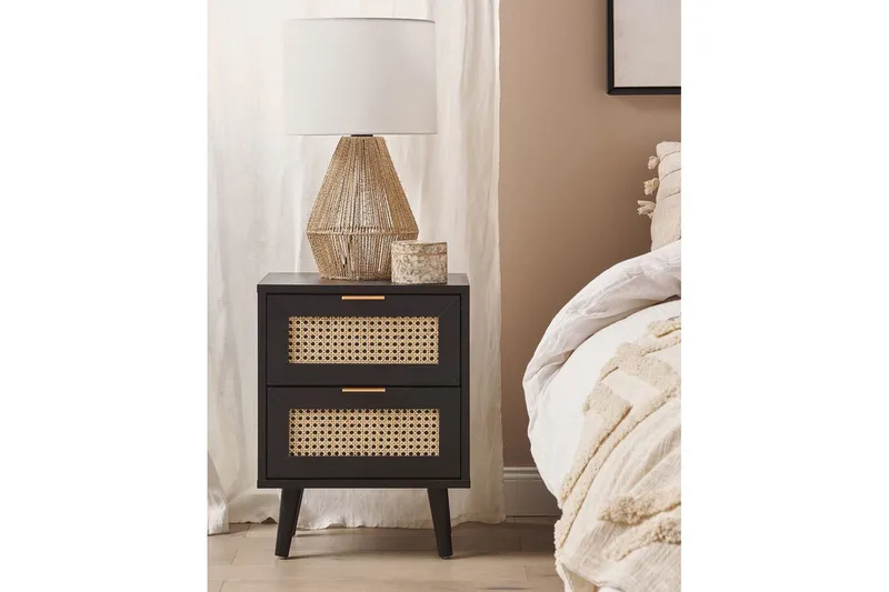 Sängbord Opoco med 2 förvaringslådor - Möbler - Bord & matgrupper - Avlastningsbord - Sängbord & nattduksbord