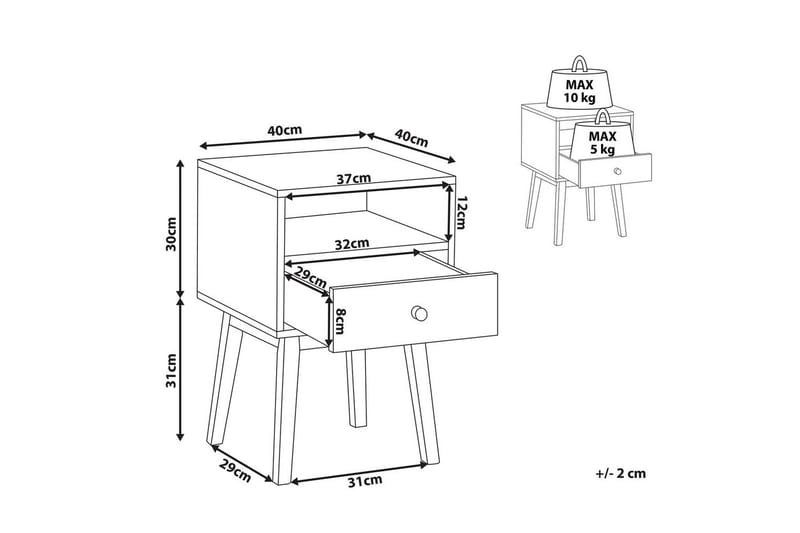 Sängbord Rodes - Möbler - Bord & matgrupper - Avlastningsbord - Sängbord & nattduksbord