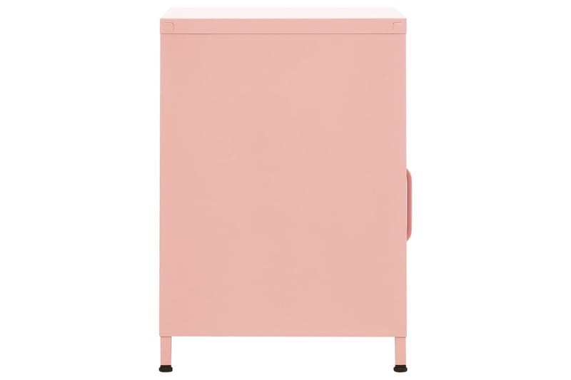 Sängbord rosa 35x35x51 cm stål - Rosa - Möbler - Bord & matgrupper - Avlastningsbord - Sängbord & nattduksbord